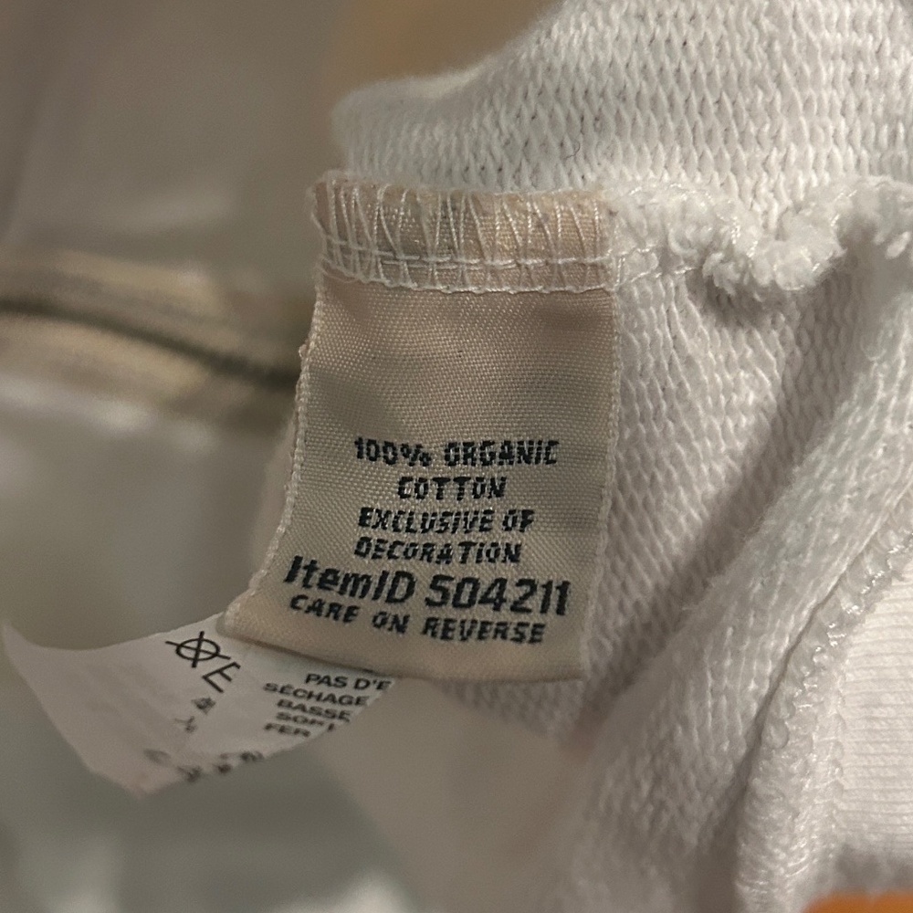 L.L. Bean White Zip Up Sweatshirt 100% Cotton M - Picture 4 of 4
